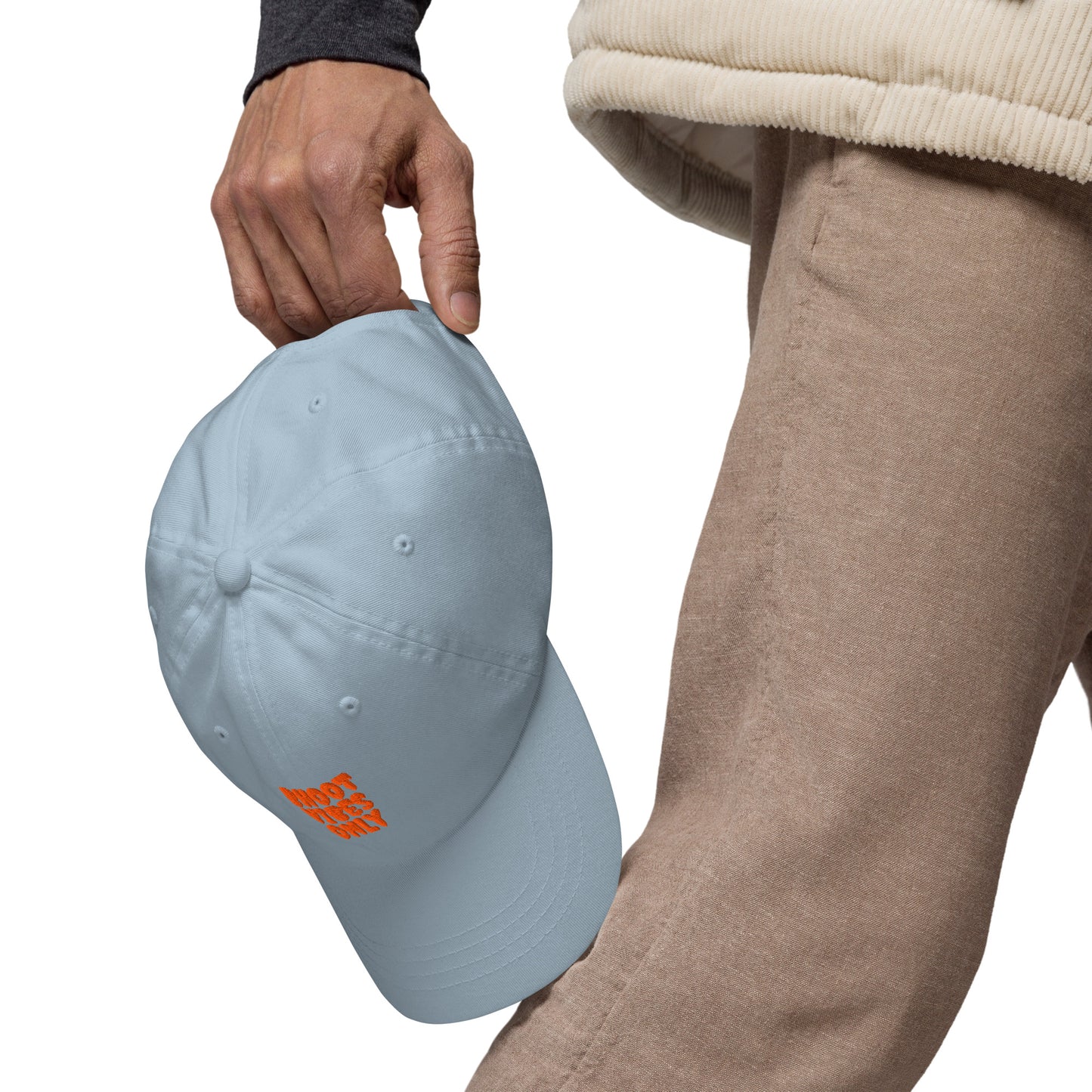 Bhoot Vibes Only cap light blue left angle – unisex streetwear hat