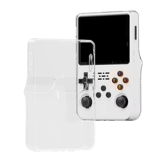 For R36S Protective Case Transparent Handheld Game Console Protective Cover Integrated TPU Soft Shell for R36S Shell