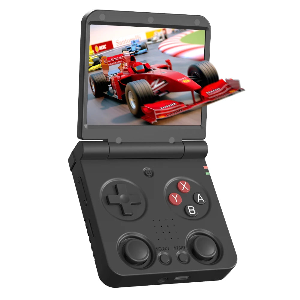 Miyoo Flip V2 Retro Handheld Console, 3000Mah Battery & 3.5" IPS Screen Linux System Video Game Consoles Free Storage Bag Game