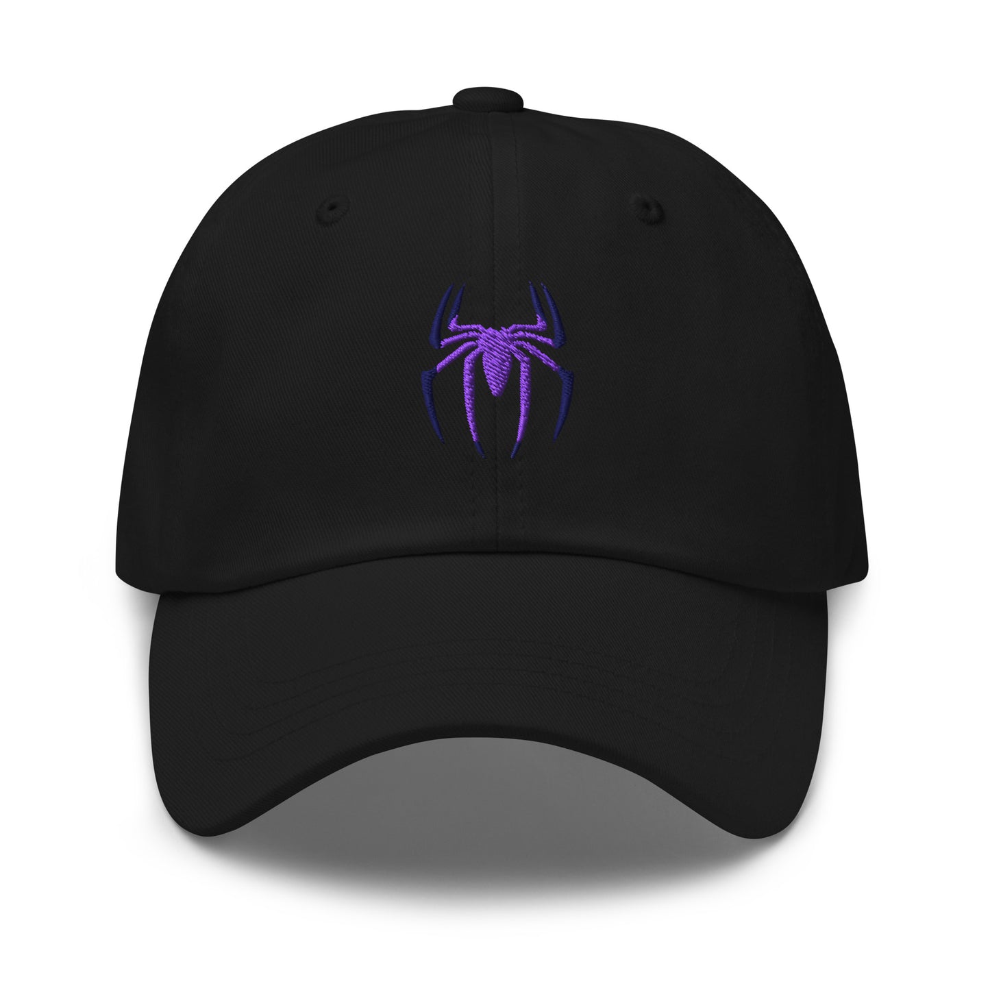 Spider Edition gaming cap black front view – printed streetwear hat