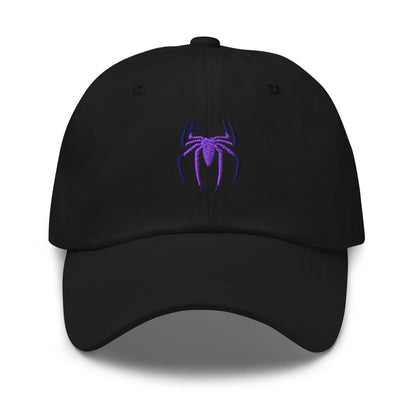 Spider Edition gaming cap black front view – printed streetwear hat