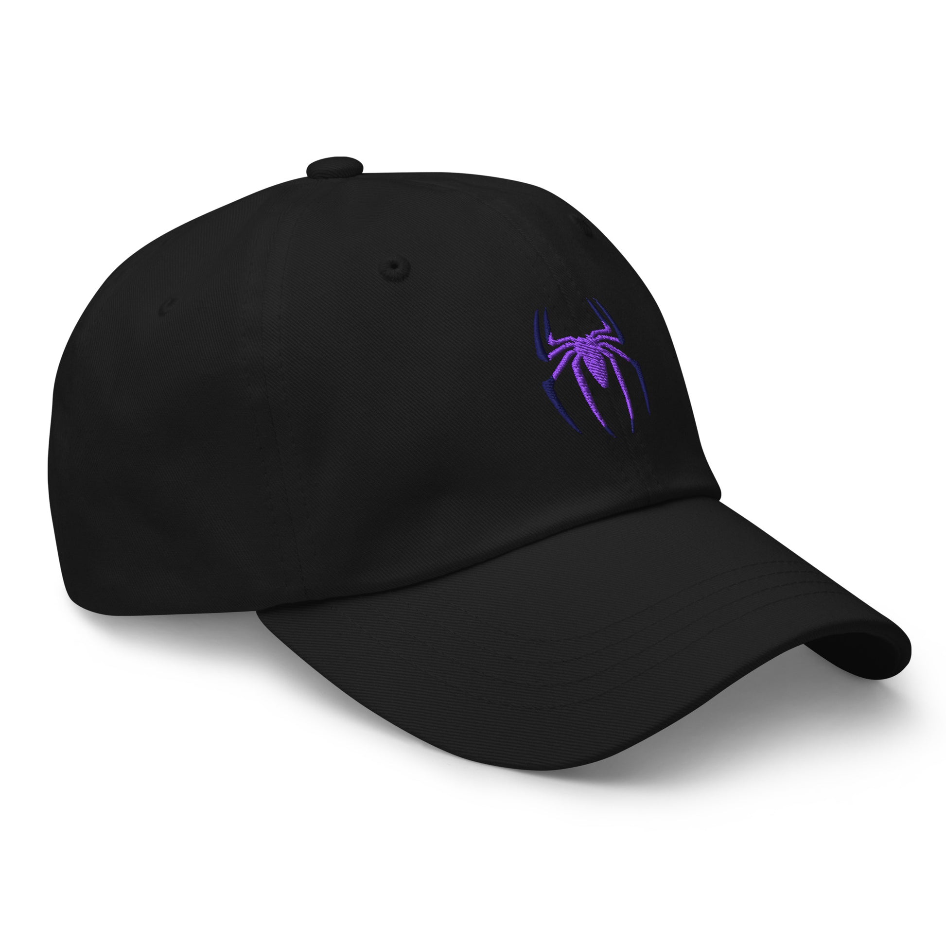 Spider Edition gaming cap black right front angle – premium dad hat