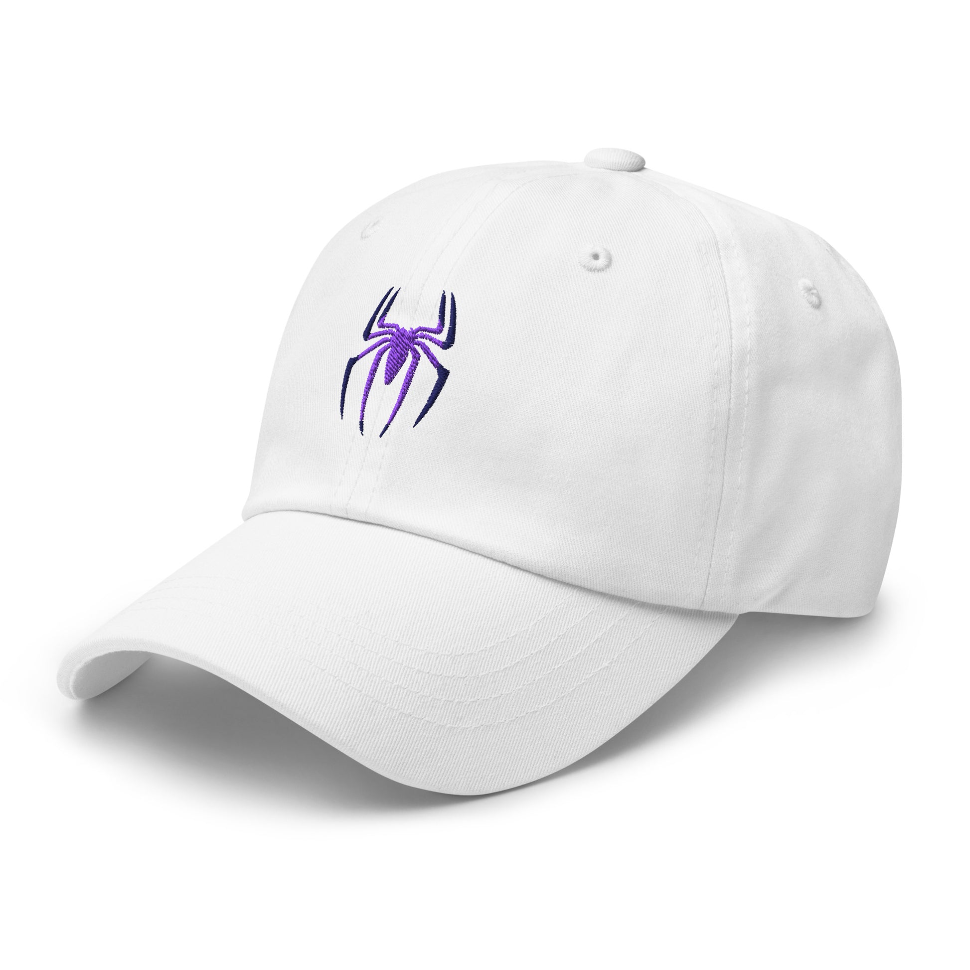 Spider Edition gaming cap white left front – streetwear dad hat