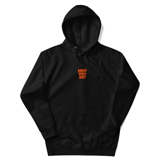 Bhoot Vibes Only Shadow Edition hoodie black front view – streetwear pullover