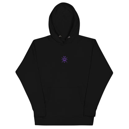 Ant Phantom hoodie black front detail – unisex premium pullover streetwear