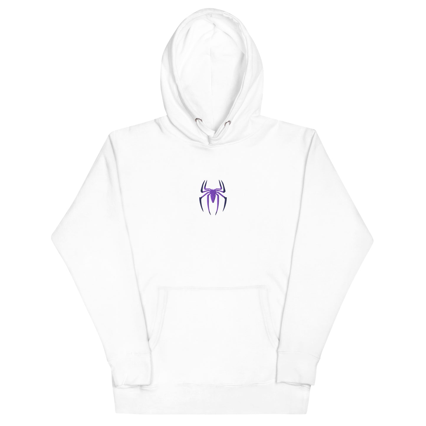 Spider Edition hoodie white front – unisex premium pullover streetwear