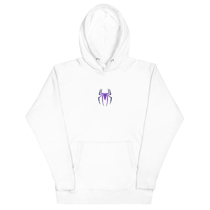 Spider Edition hoodie white front – unisex premium pullover streetwear