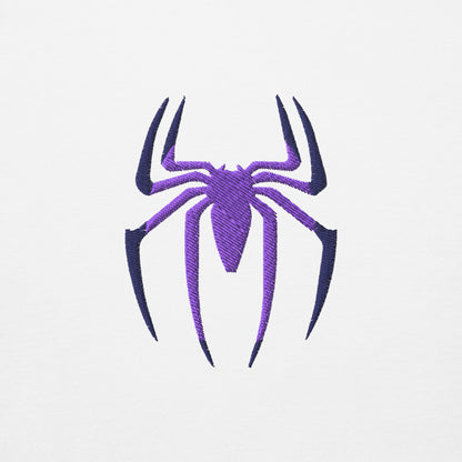 Spider Edition hoodie white front detail – unisex gaming streetwear
