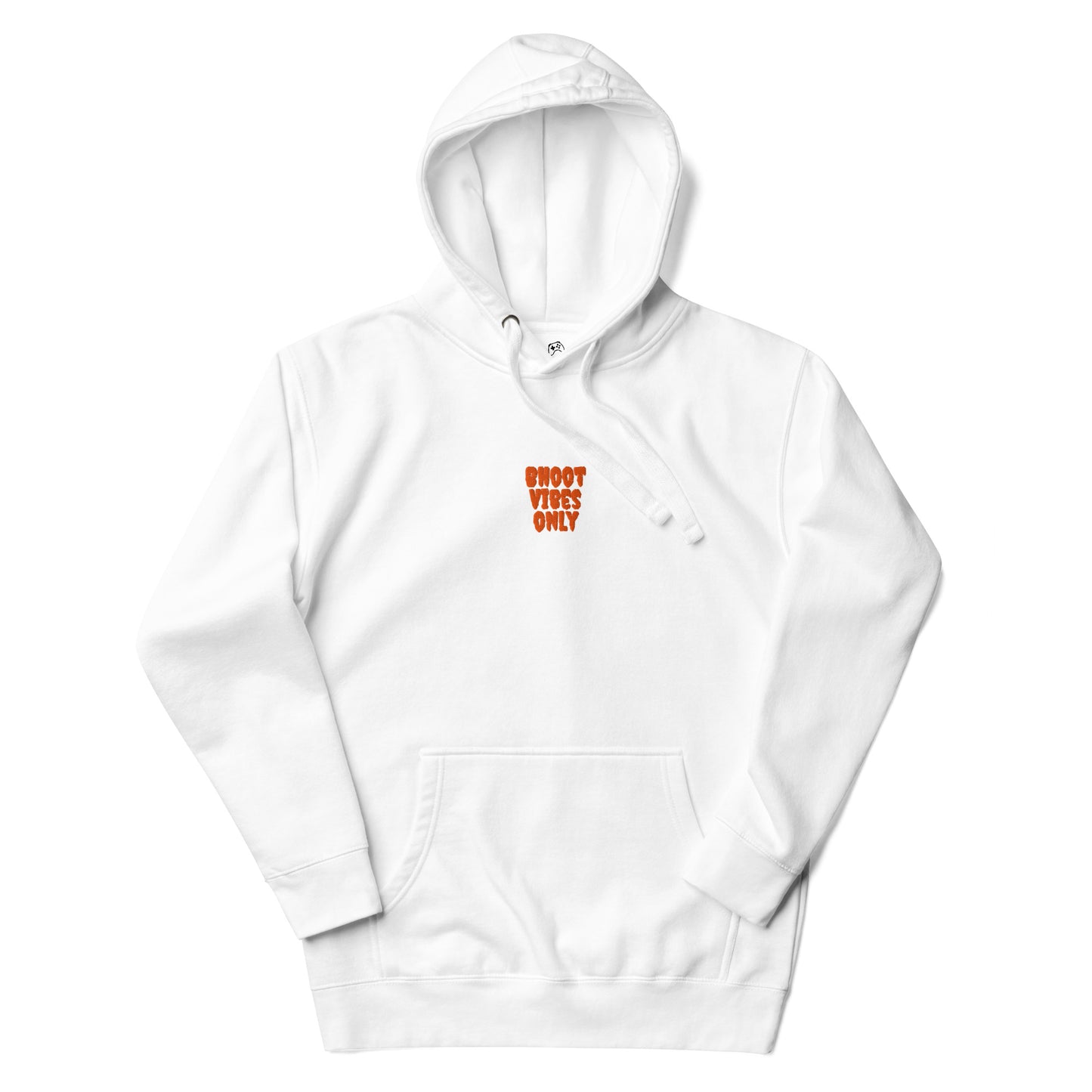 Bhoot Vibes Only Shadow Edition hoodie white front – unisex premium pullover