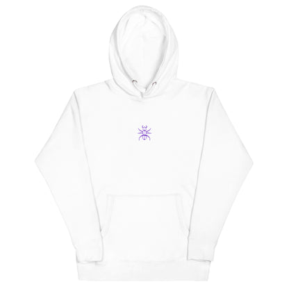 Ant Phantom hoodie white front – unisex premium streetwear pullover