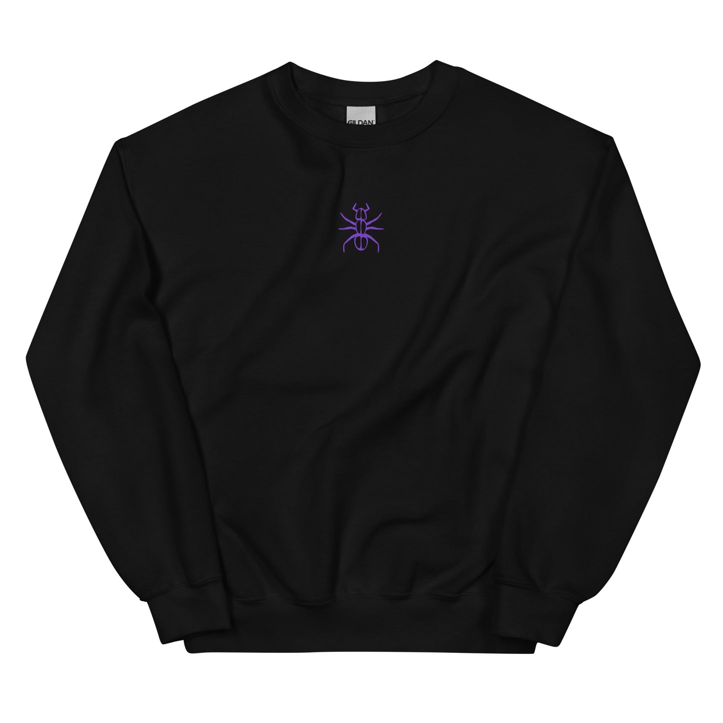 Ant Phantom crew neck sweatshirt black front view – streetwear pullover