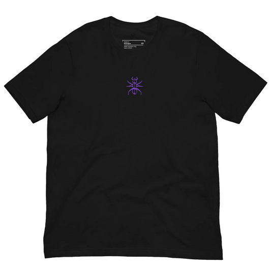 Ant Phantom streetwear tee black front view – unisex graphic t-shirt